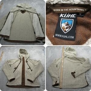 Kuhl Cream and Brown Teddy Jacket